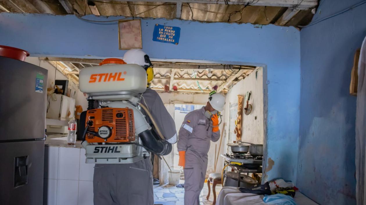 Dentro del plan para contrarrestar el dengue está la fumigación.