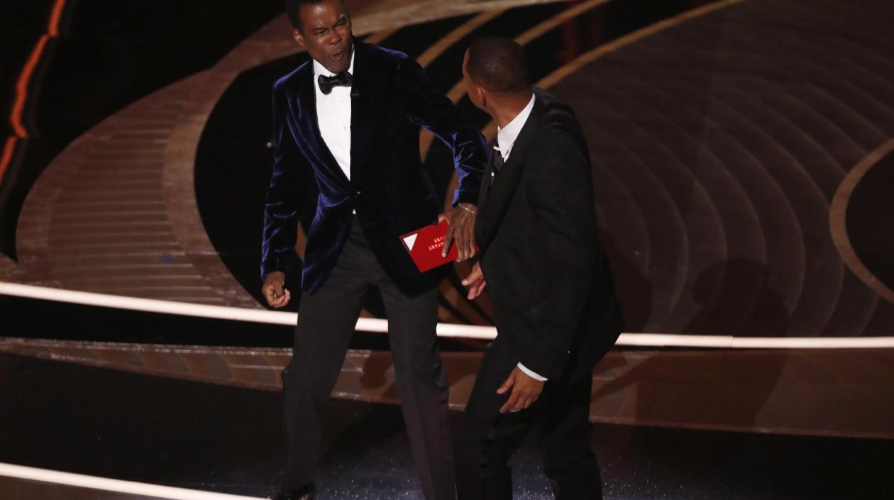 Will Smith la noche que abofeteó al comediante Chris Rock.