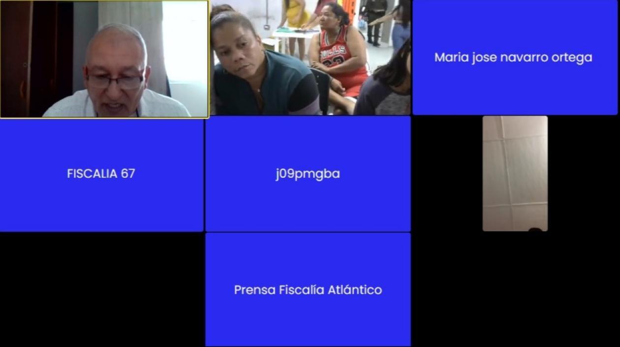 Aspecto de la audiencia virtual realizada este miércoles. 