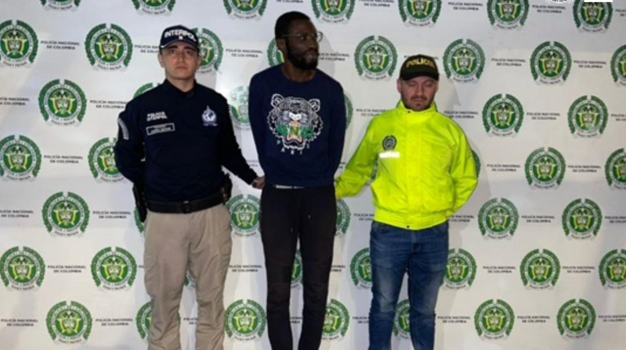 Traore Mamoudou capturado por la Policía. 