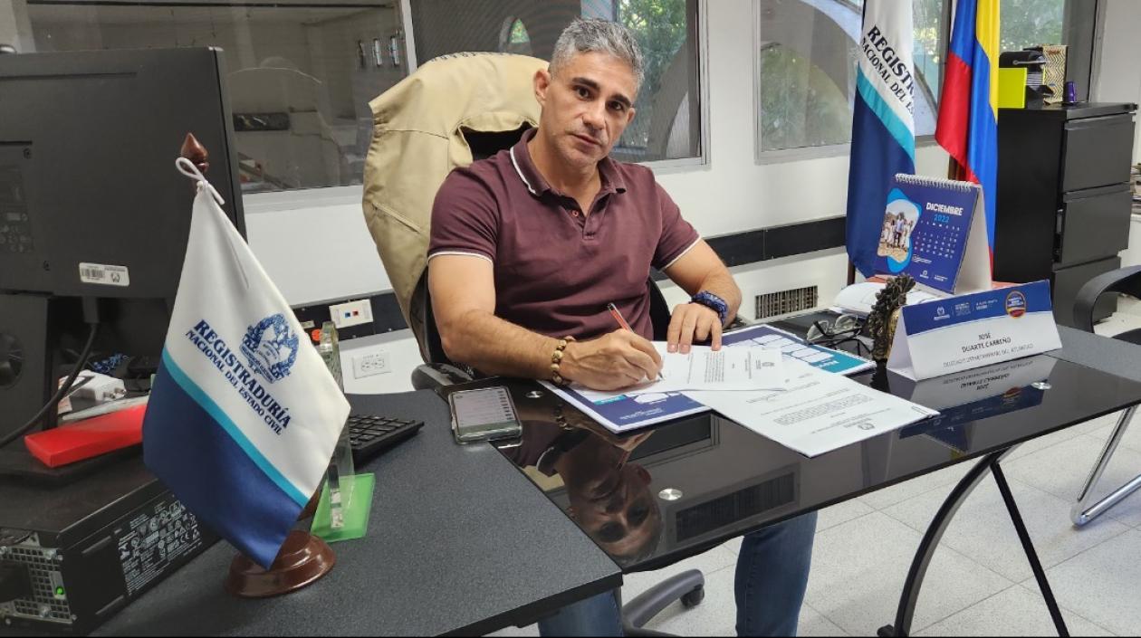 José Duarte Carreño, delegado de la Registraduría en Atlántico.