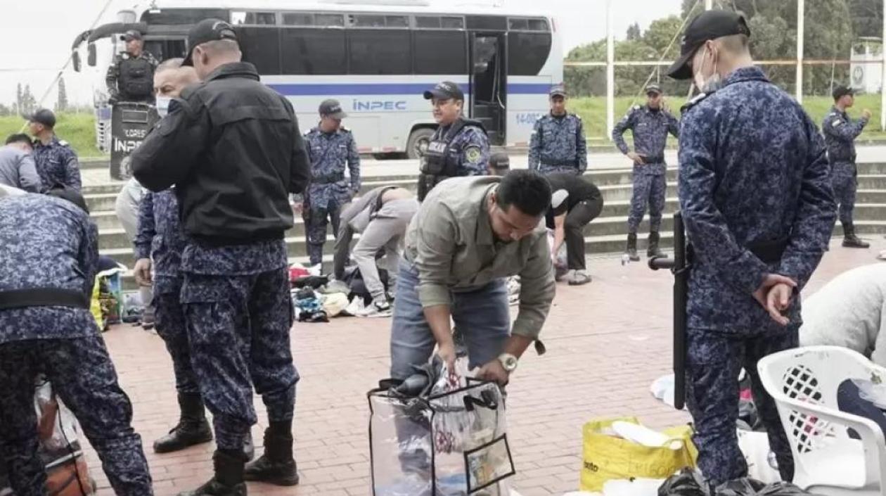 Operativo del Inpec en pabellón de extraditables.