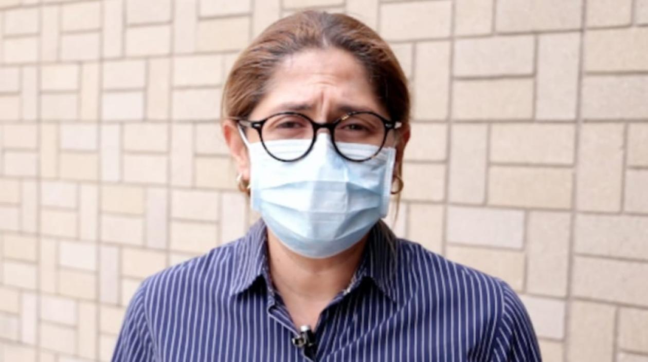 La Secretaria de Salud, Alma Solano.