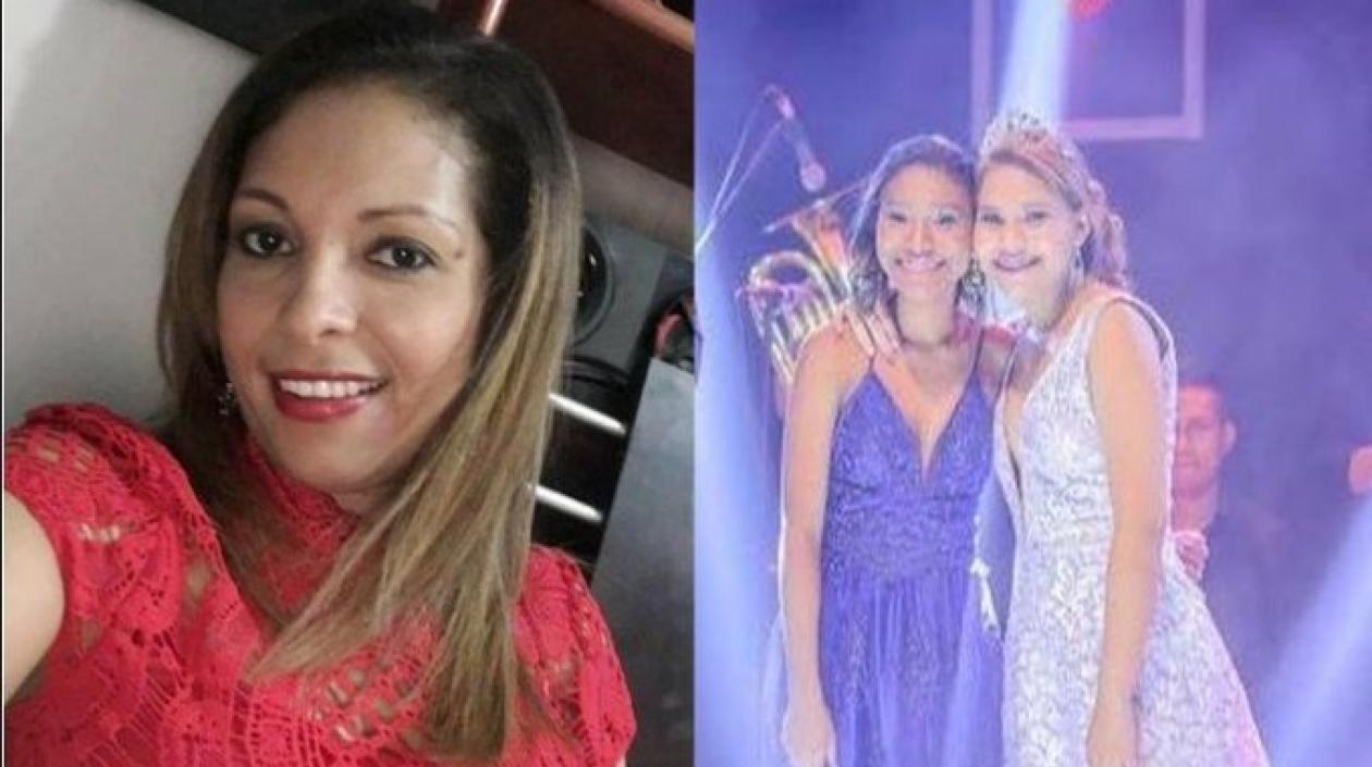 Ligia Paola Ramírez Barragán y sus dos hijas Gianella y Sharith Patiño Ramírez.