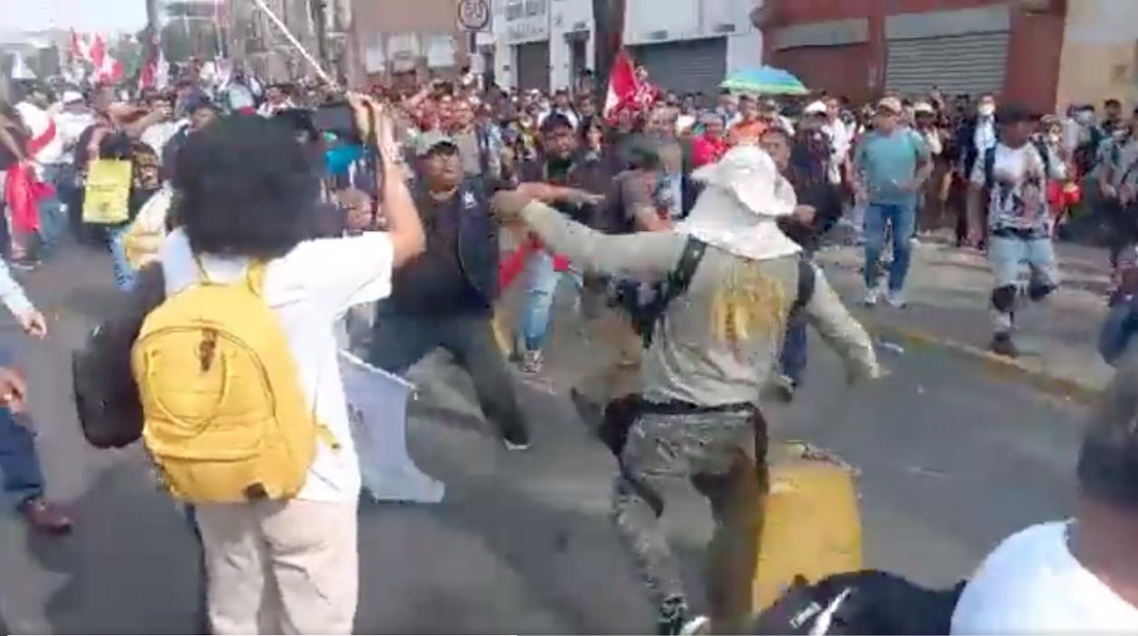 Alteración del orden público en Lima.