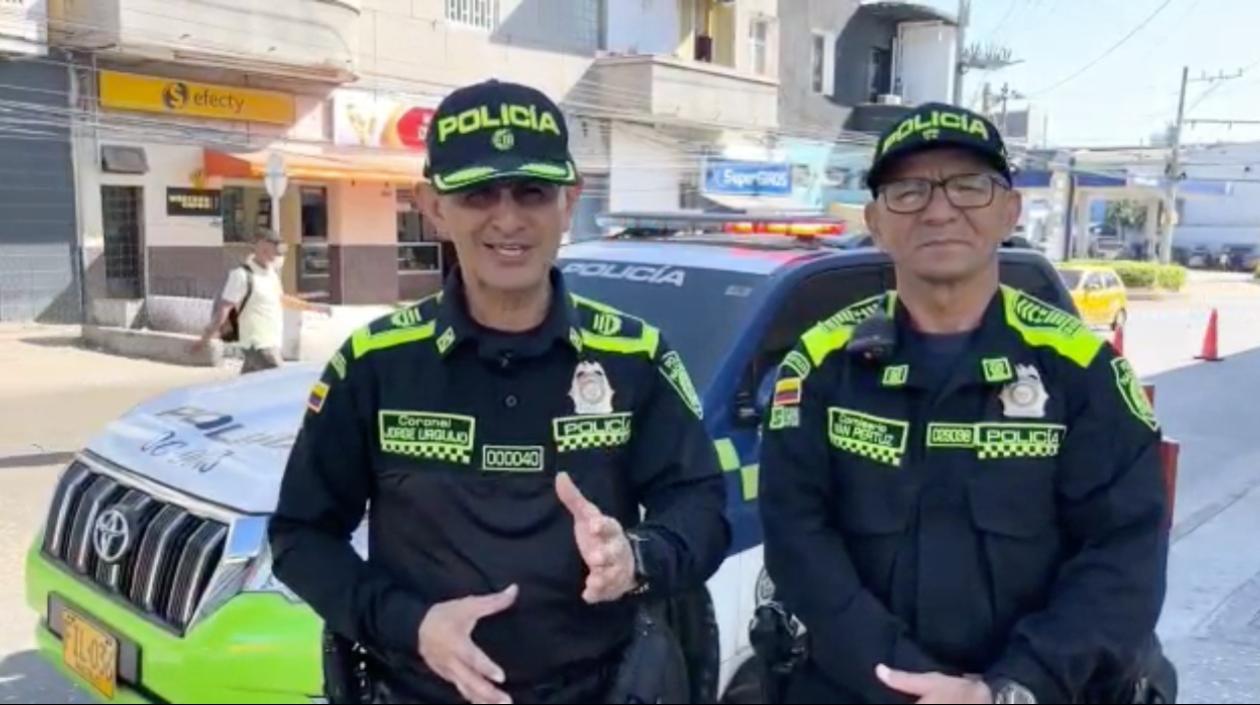 Coronel Jorge Urquijo, comandante de la Policía Metropolitana de Barranquilla. 