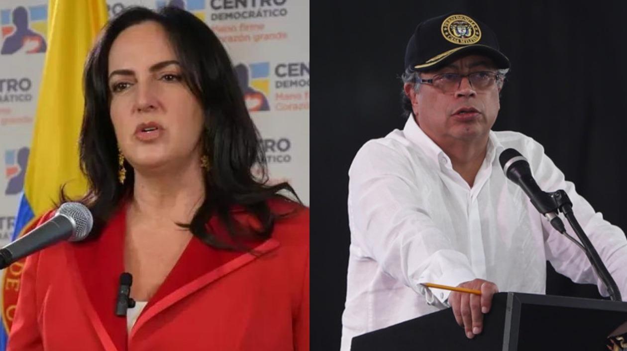 María Fernanda Cabal y Gustavo Petro