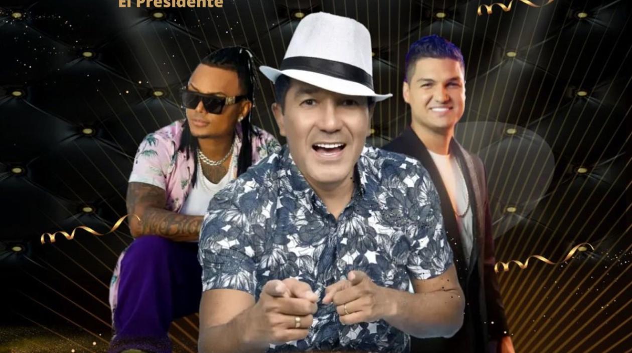 Mr. Black, Checo Acosta y Elder Dayán. 