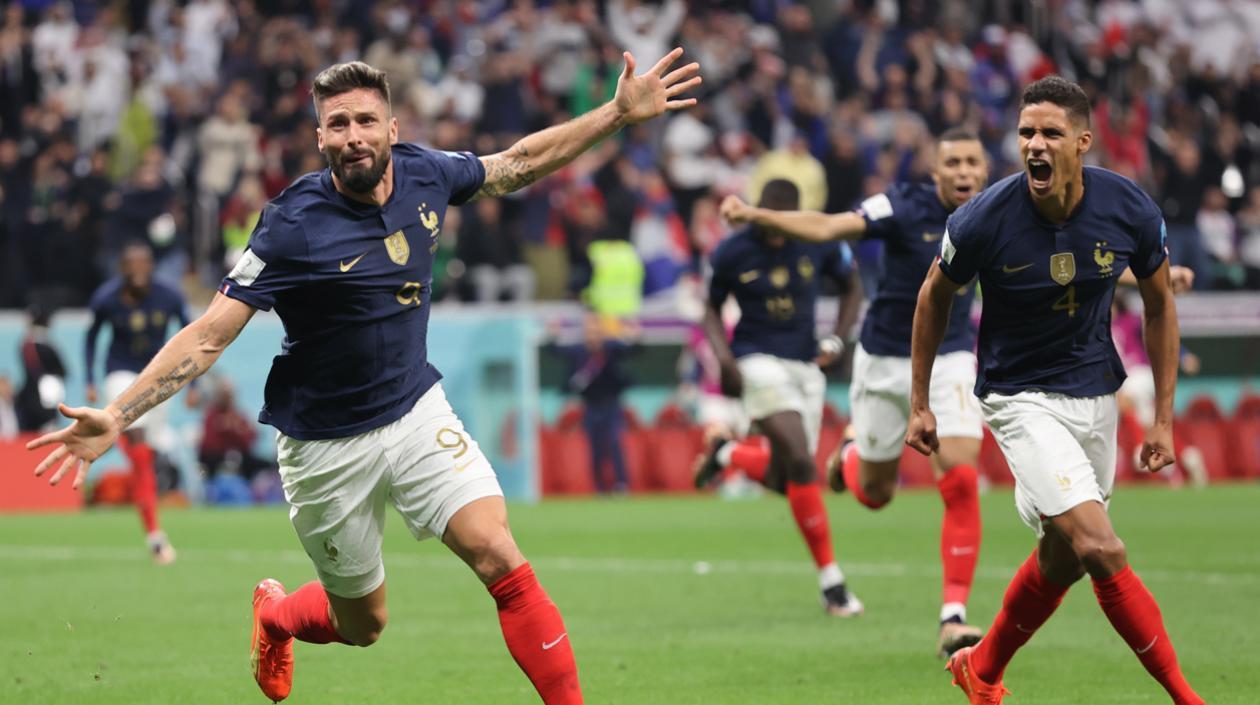 La celebración de Giroud.