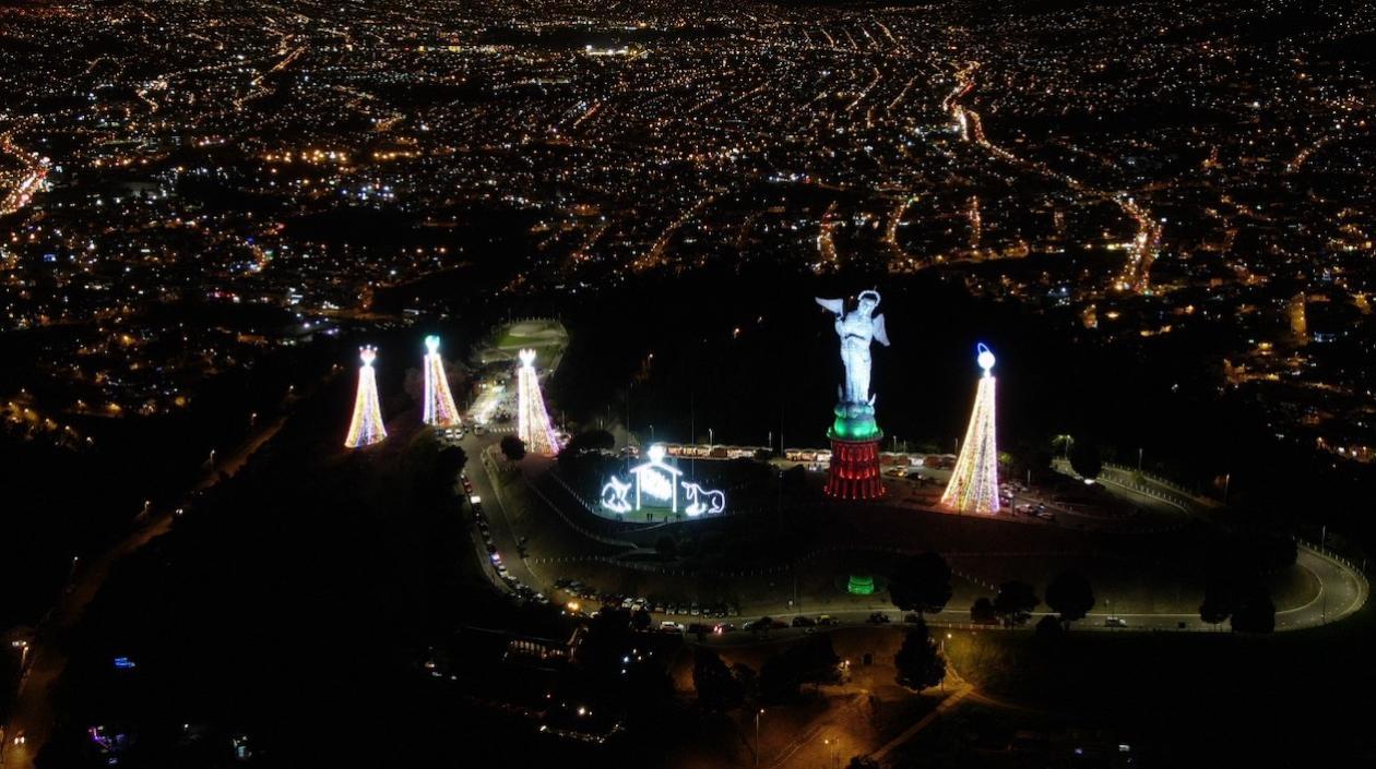 El pesebre en el cerro del Panecillo.