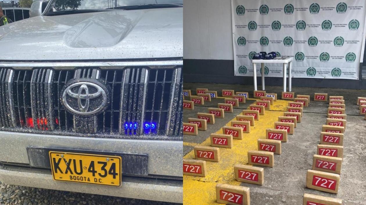 Vehículo que llevaba la droga.