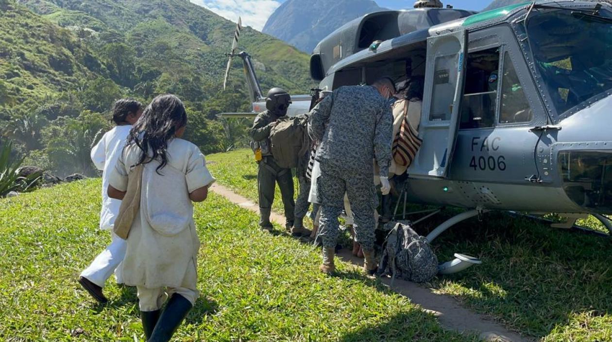 El traslado del kogui desde la comunidad de Maldaka, .