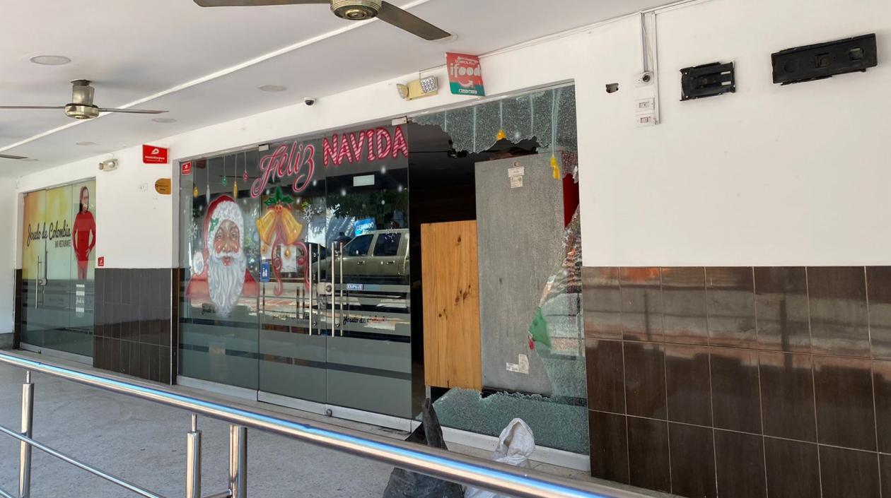 Restaurante afectado. 