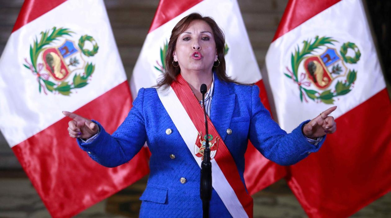 Dina Boluarte, presidenta de Perú.