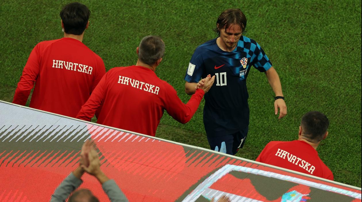 Luka Modric fue sustituido en el minuto 81.