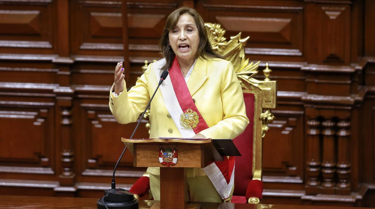 La presidenta de Perú, Dina Boluarte.