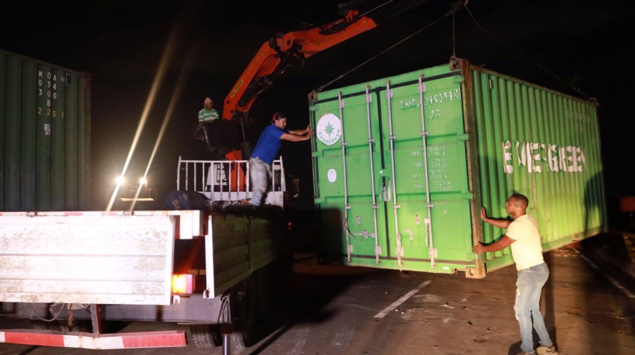 El retiro de los contenedores. 