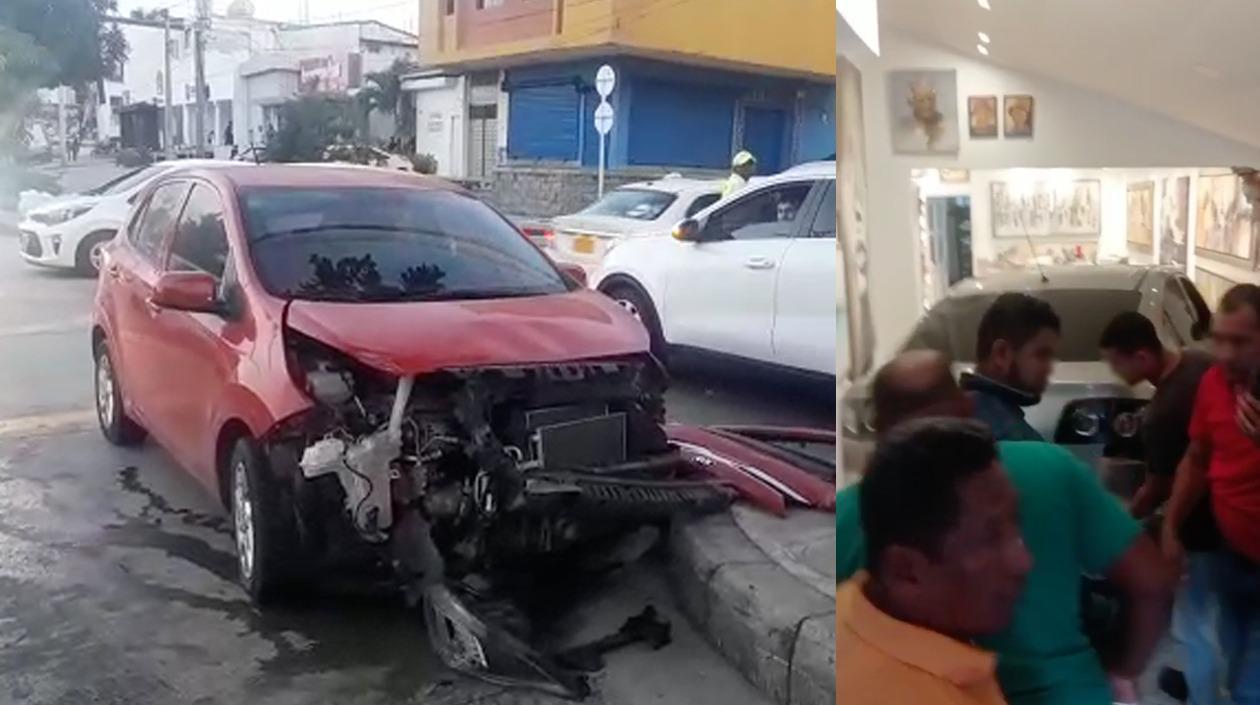 Los dos vehículos implicados en el accidente. 