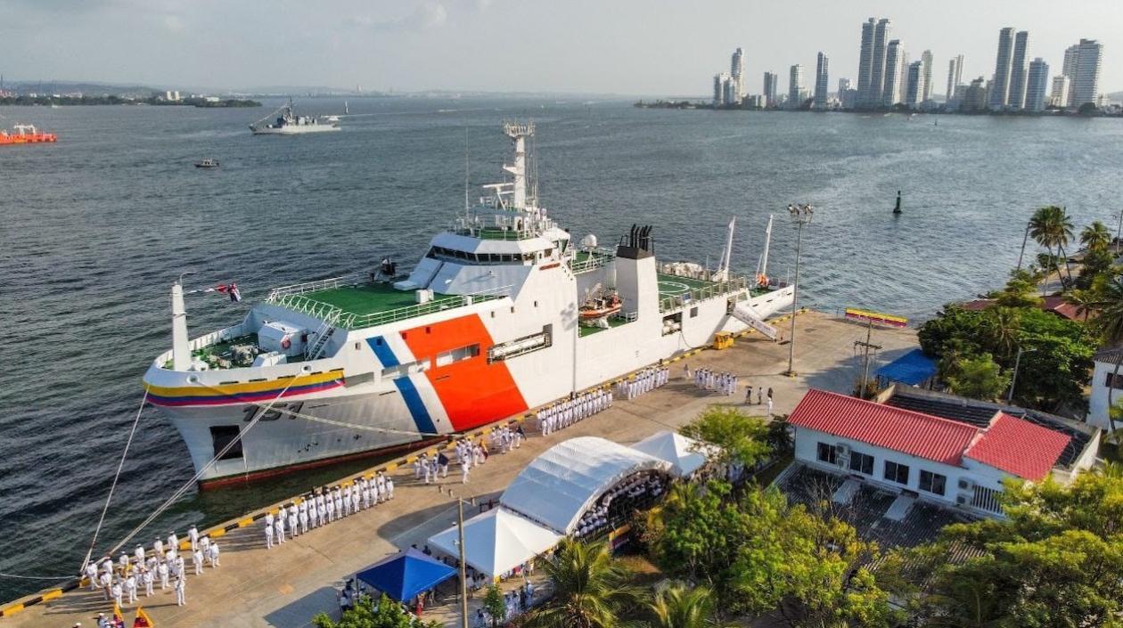El ARC 'Simón Bolívar' construido en Cartagena.