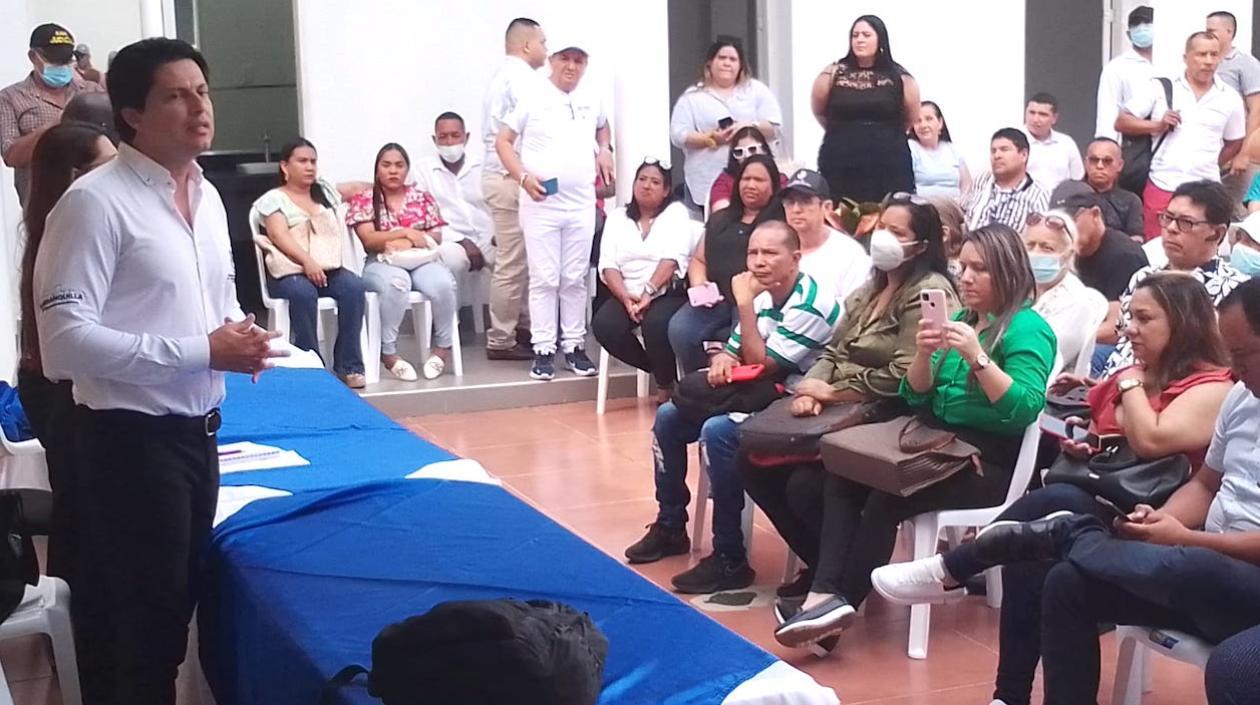 El Personero Miguel Ángel Alzate, coordinando el proceso.