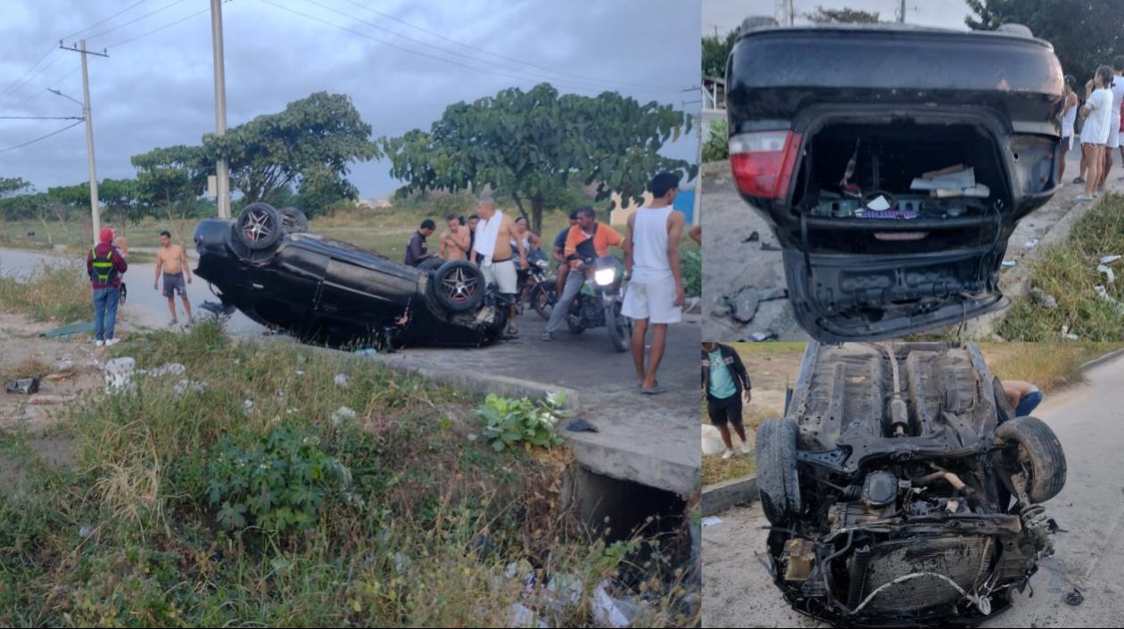 Así quedó el vehículo tras el accidente. 