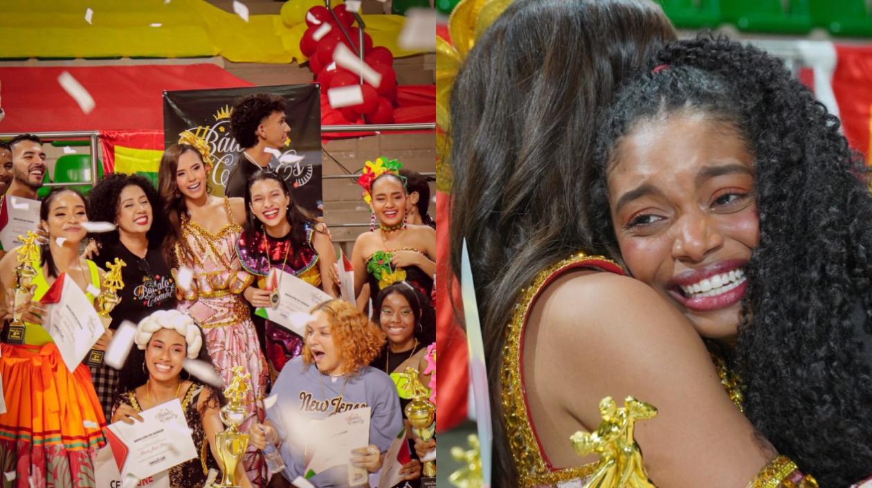 La Reina Natalia junto a participantes de ‘Báilalo como es’.