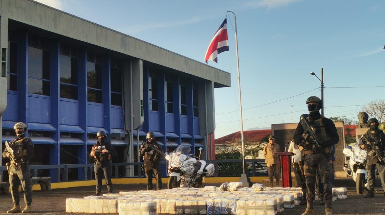 Incautación de cocaína en Costa Rica. 