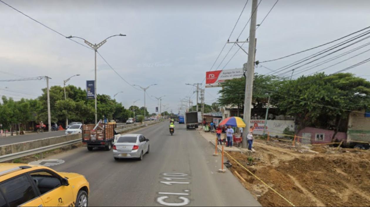 Circunvalar con 21, lugar donde se registró el ataque a bala. 