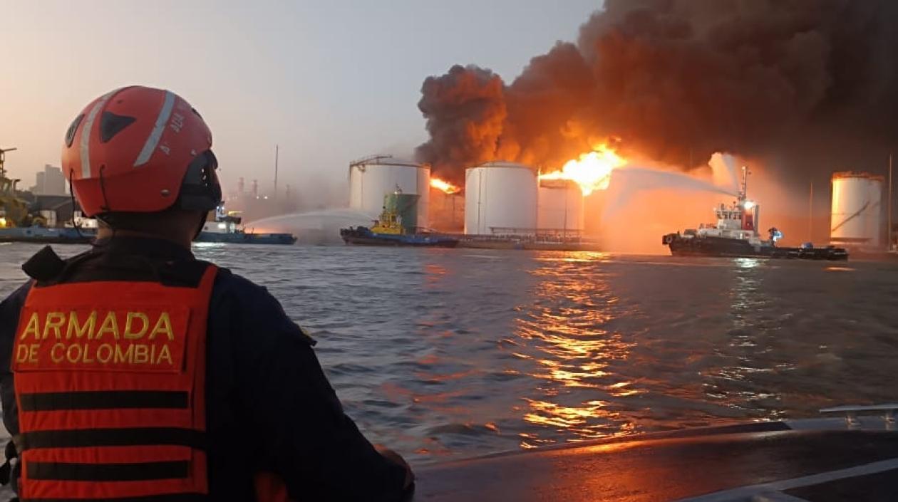 Imagen del incendio.