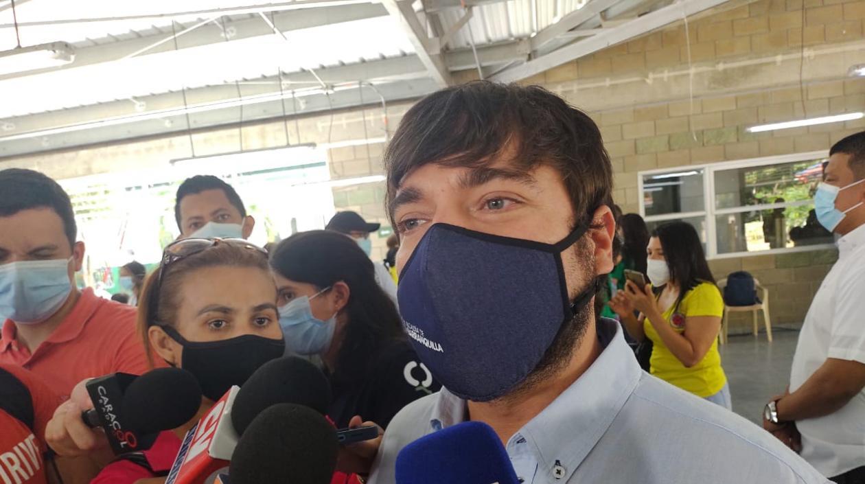 El Alcalde de Barranquilla, Jaime Pumarejo.