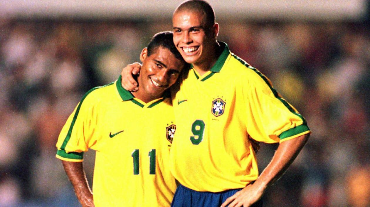 Romario y Ronaldo, exjugadores brasileños. 