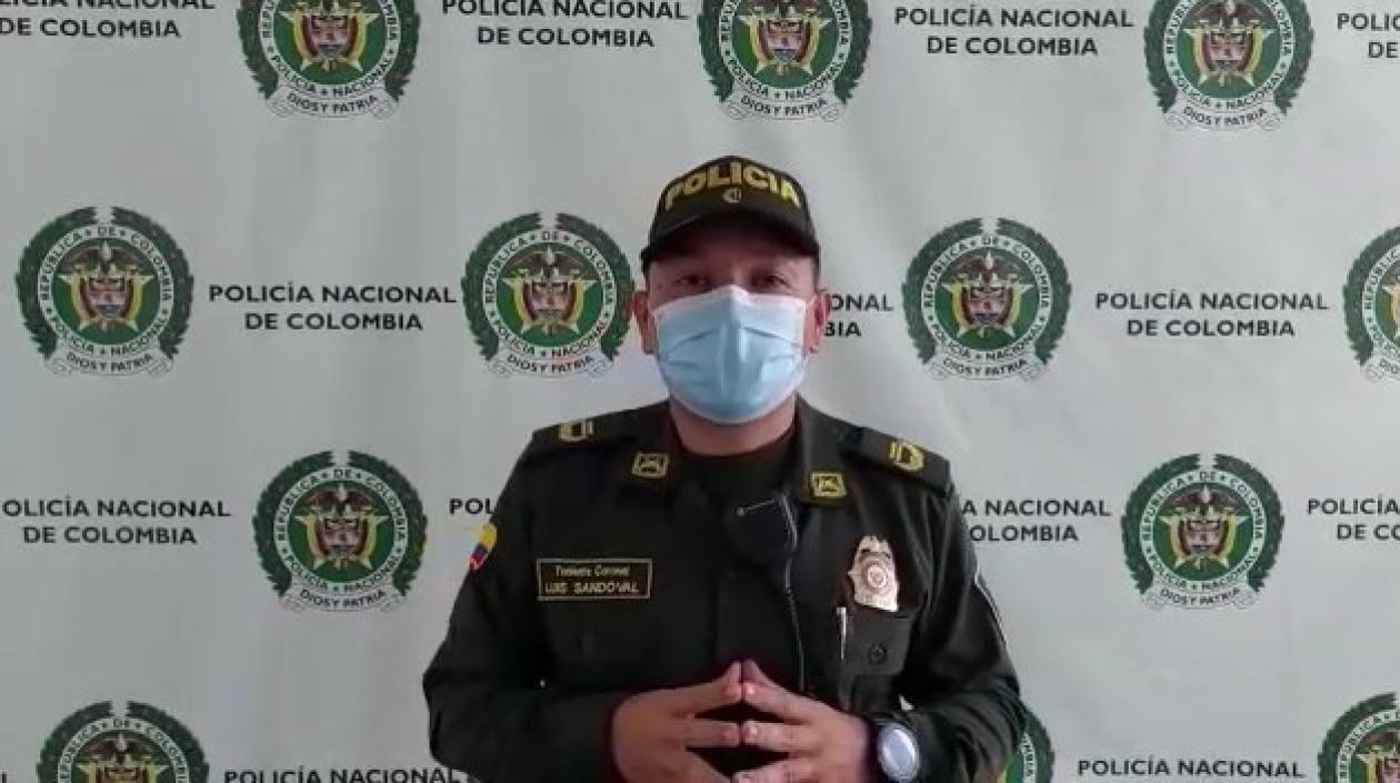 Teniente Coronel Luis Sandoval, Comandante Operativo de la Policía Metropolitana de Barranquilla.