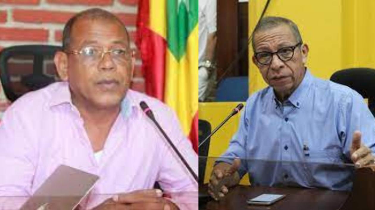 Américo Elías Mendoza Quesep, exconcejal, y César Augusto Pión González.