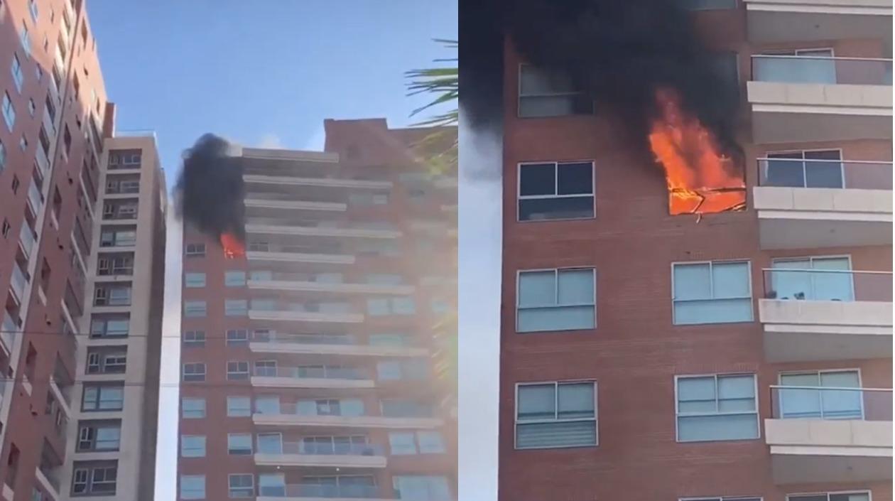 Incendio en edificio del norte. 