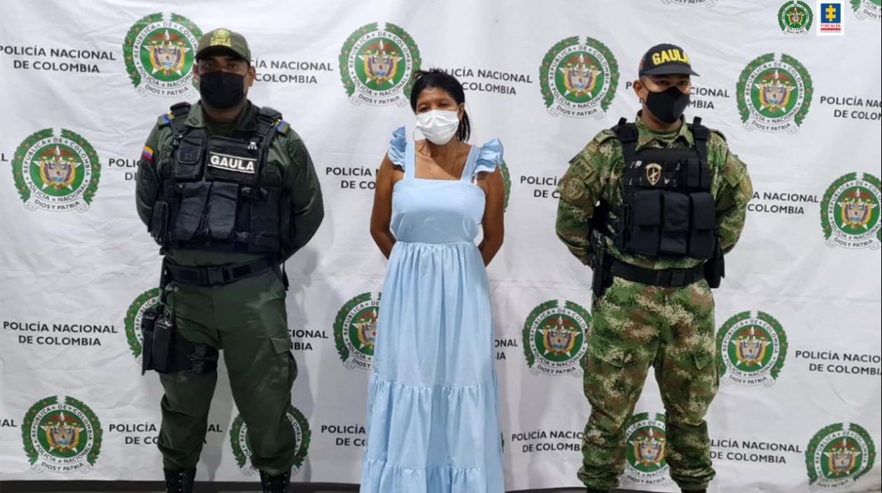 Indira María Castillo Pérez, capturada.