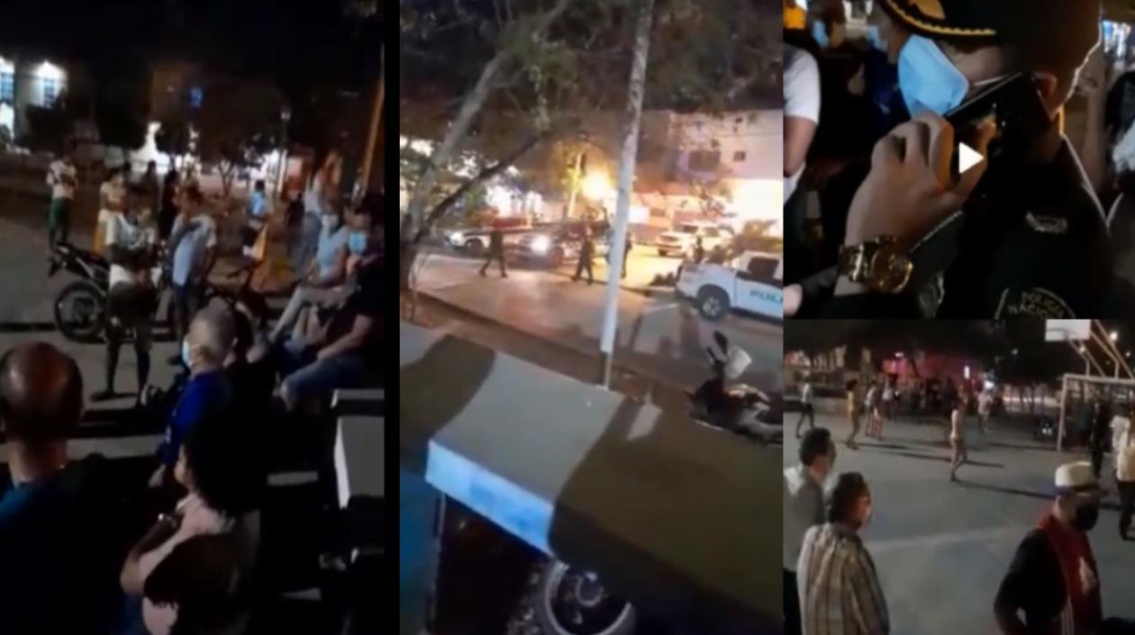 Imágenes del plantón en Santo Tomás.