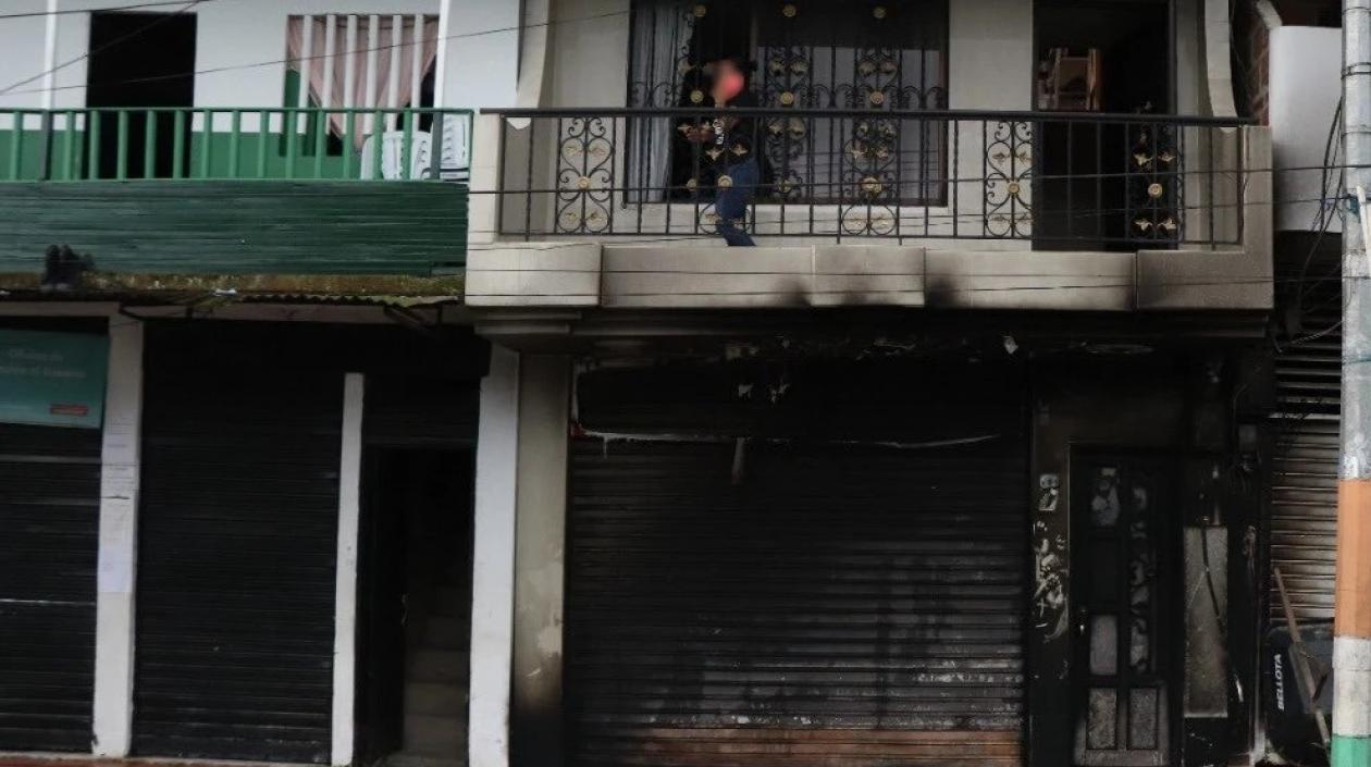 Fachada de la casa del alcalde de El Charco.