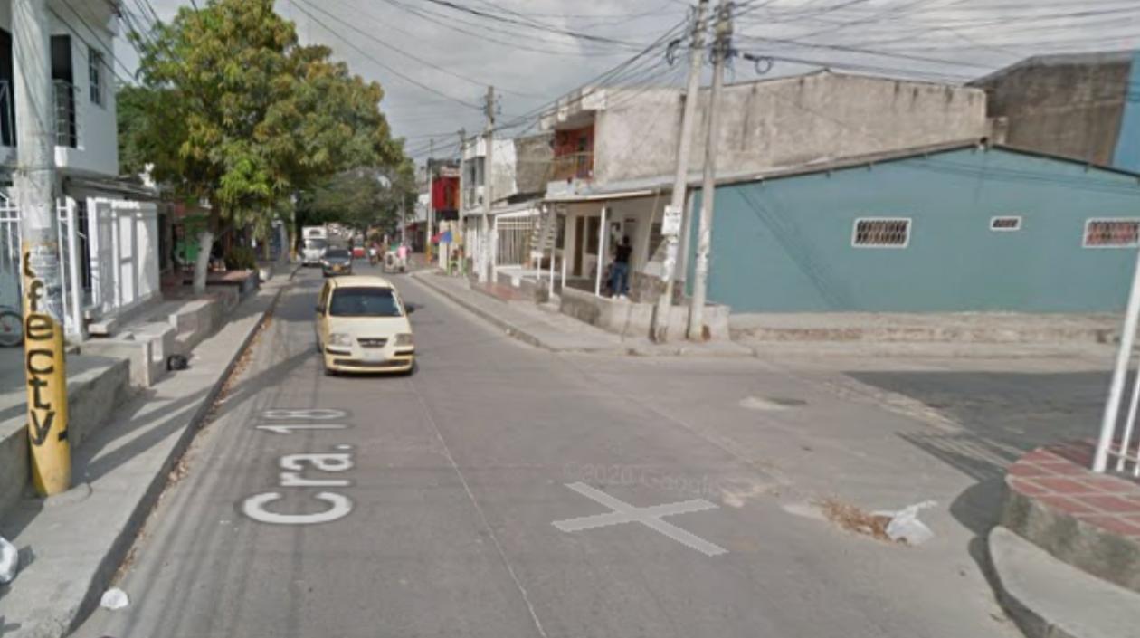 Carrera 18 con calle 68, en Soledad. 