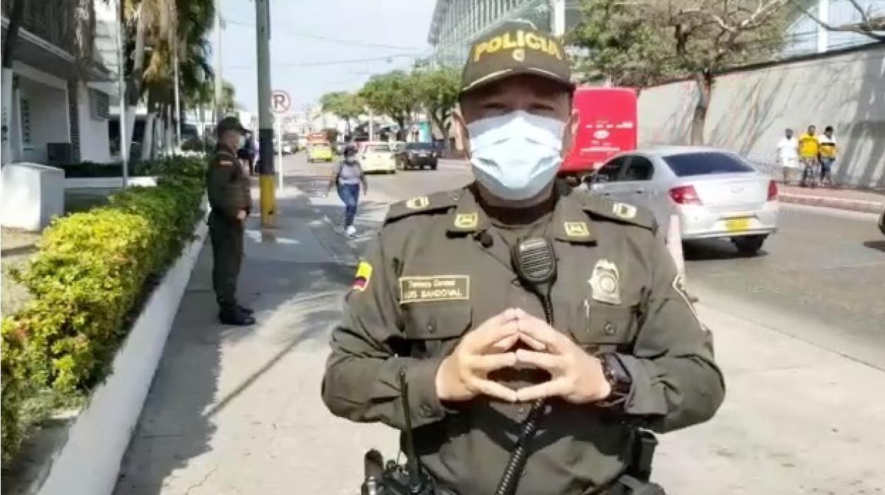 Teniente Coronel Luis Sandoval, comandante operativo de la Mebar.