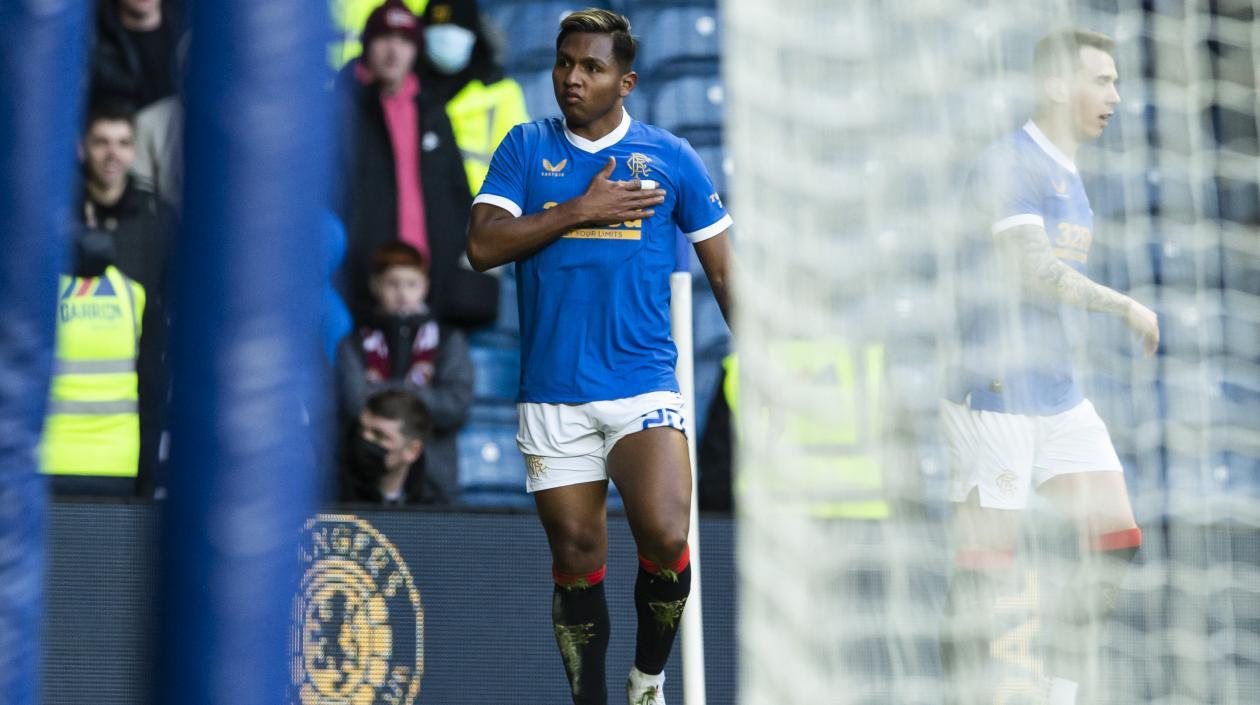 Alfredo Morelos, delantero colombiano. 