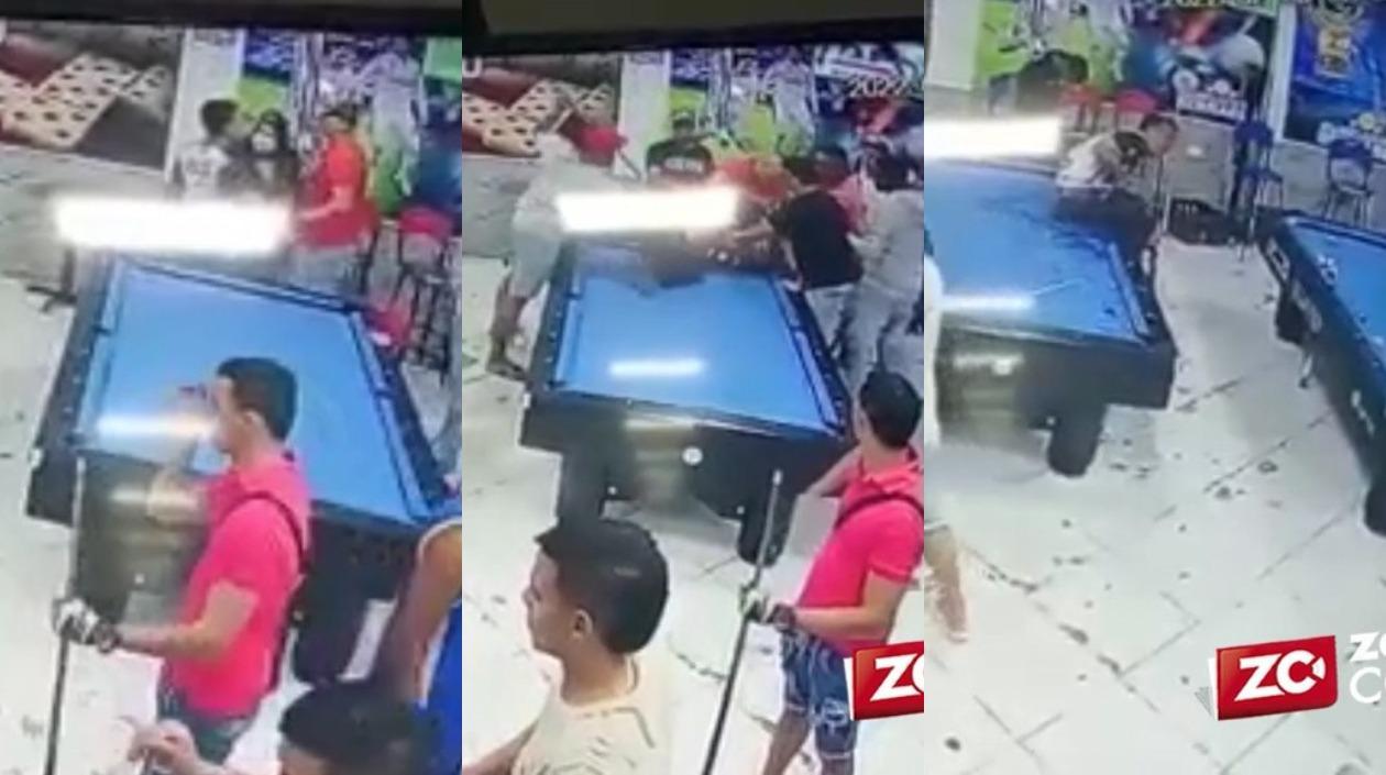 Momento en que ocurrió la riña. 