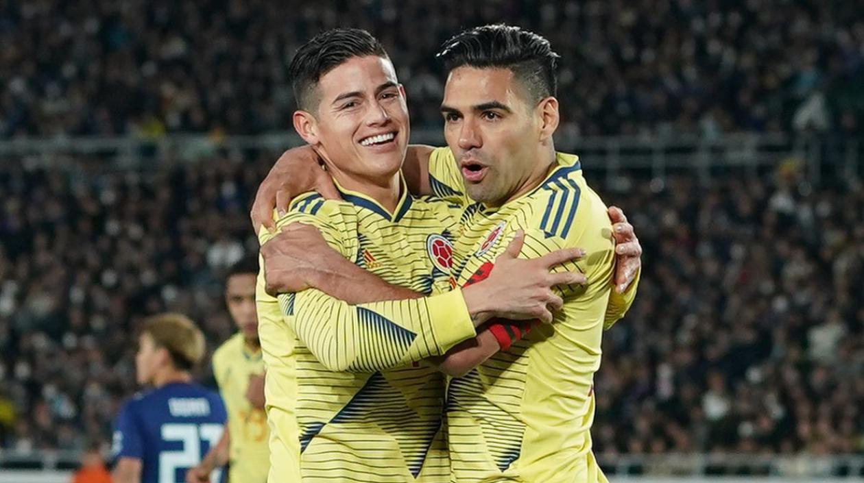 James Rodríguez y Falcao García. 