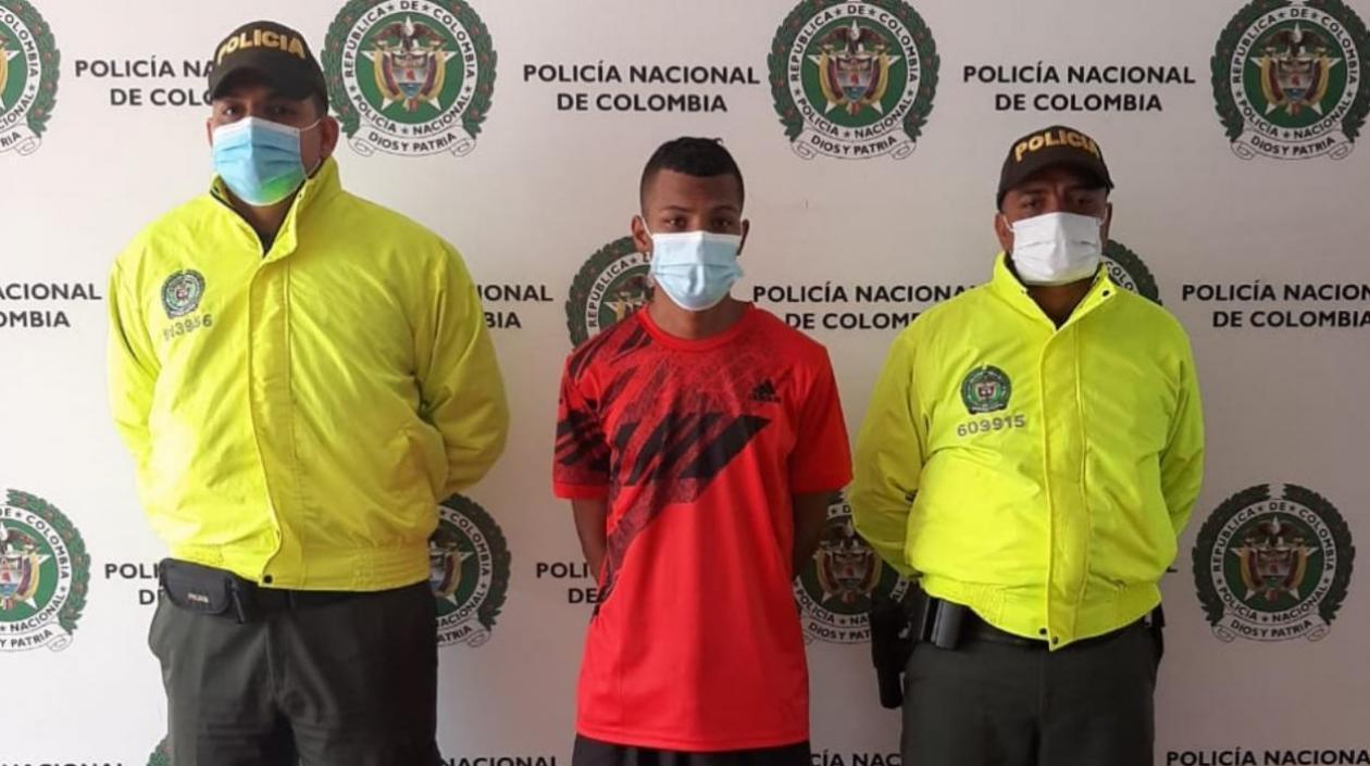 Julio César Román cuando fue recapturado en agosto del 2021. 