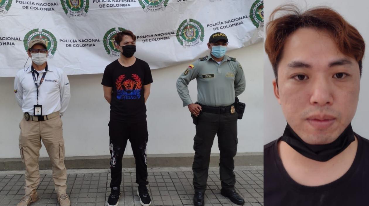 Fotografía de ciudadano chino capturado en Colombia.