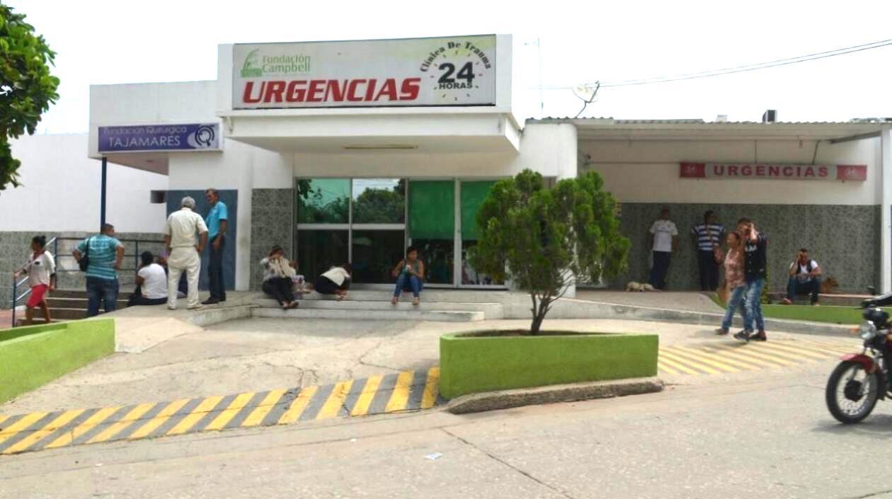 En la Clínica Campbell se produjo el deceso de una de las víctimas.