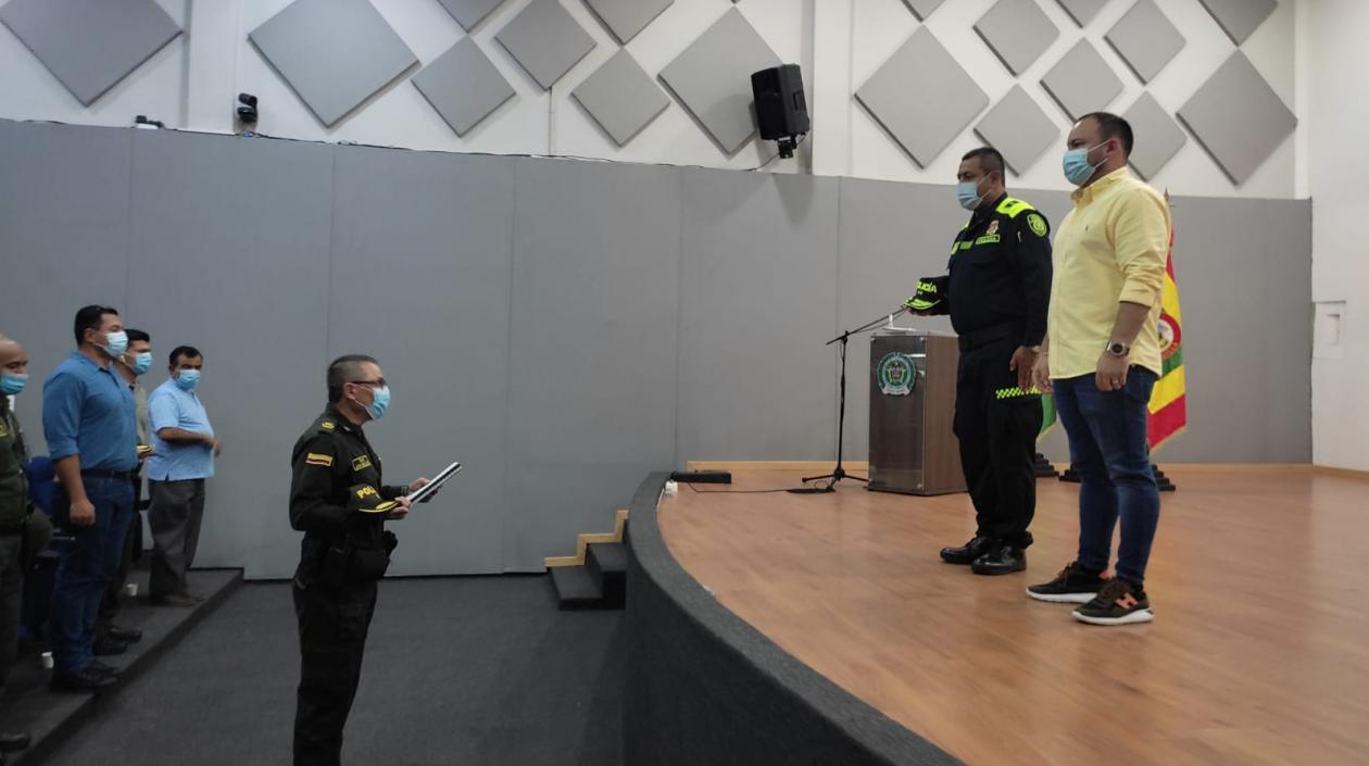 La reunión se realizó en al auditorio de la Policía Metropolitana. 