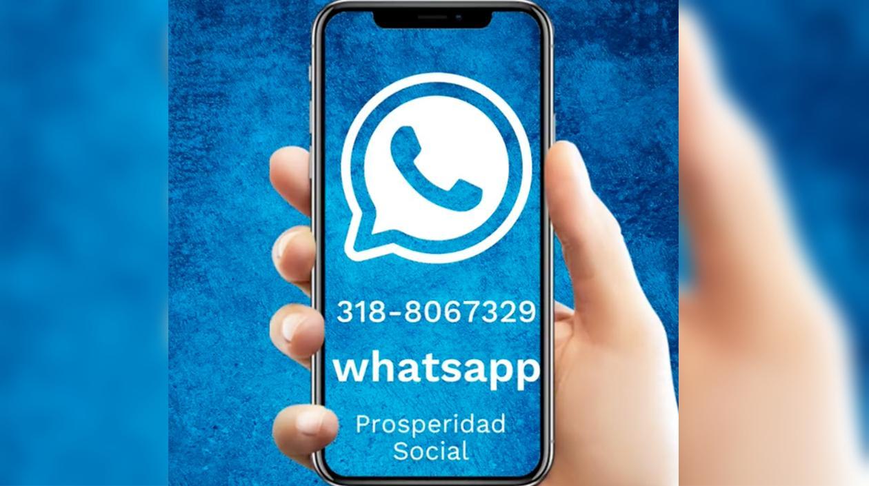 Prosperidad Social habilitó línea WhatsApp