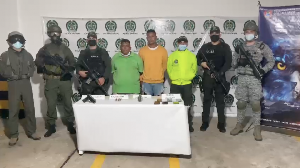 Moisés Elías Ríos Polo, alias 'Sonia', y Leiber José Caro Monterrosa.