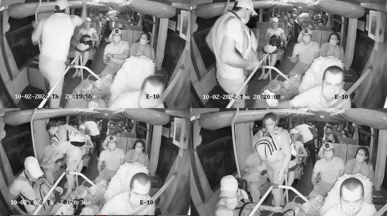 Imágenes del atraco.