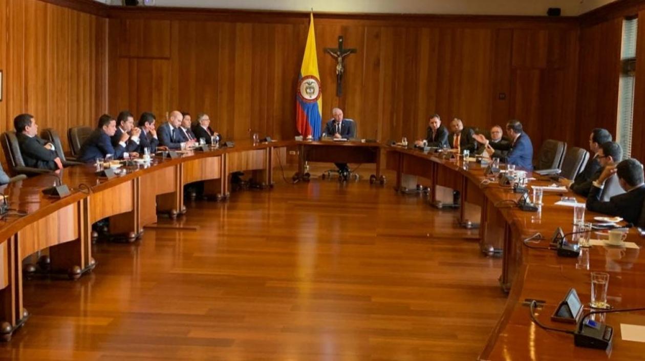 Magistrados de la Corte Constitucional en sesión.